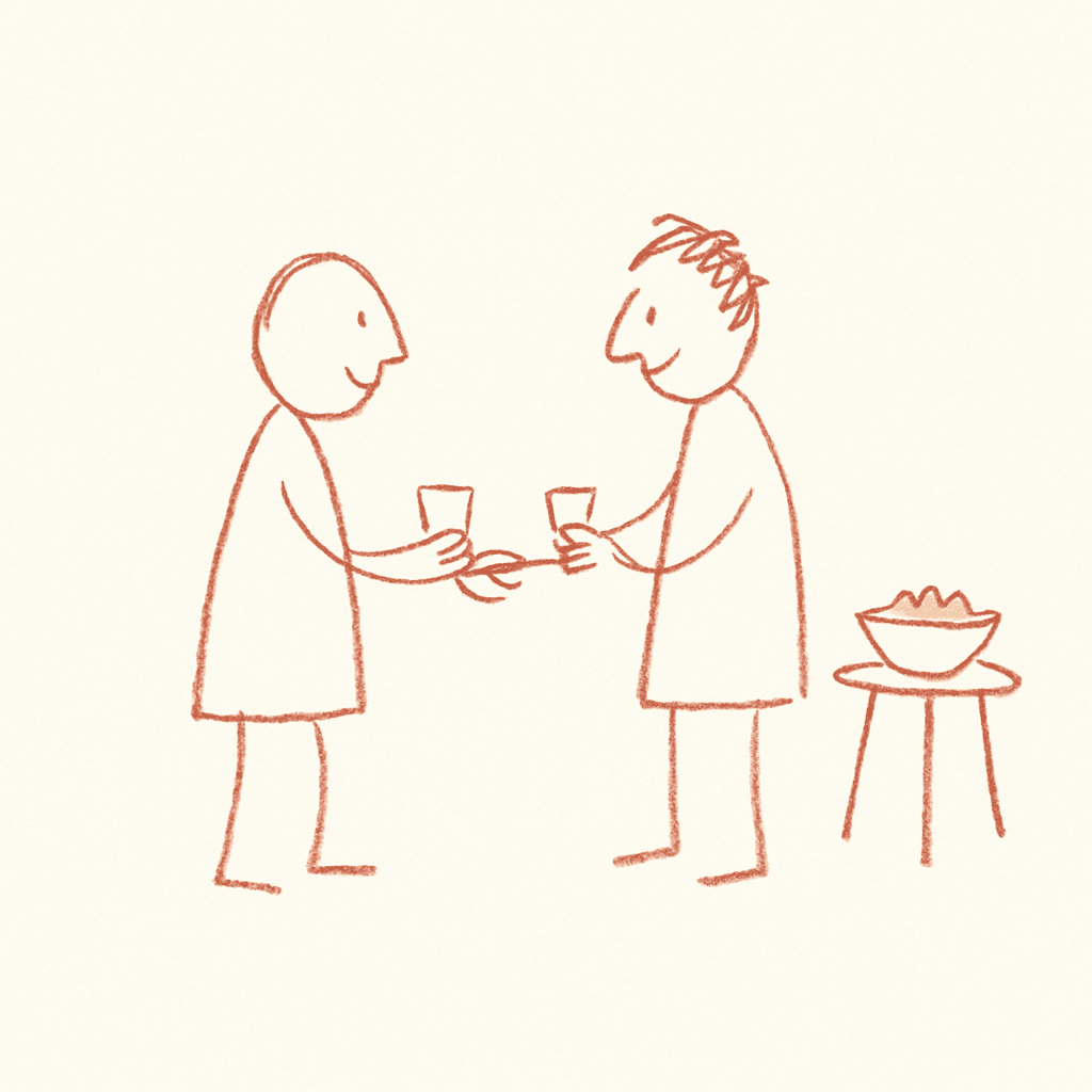 Sketch for Igualmente: Likewise / You too / Same to you